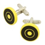 Black & Yellow Circle Cufflinks