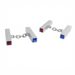 Sapphire & Siam Crystals Cufflinks