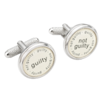 guilty / not guilty cufflinks