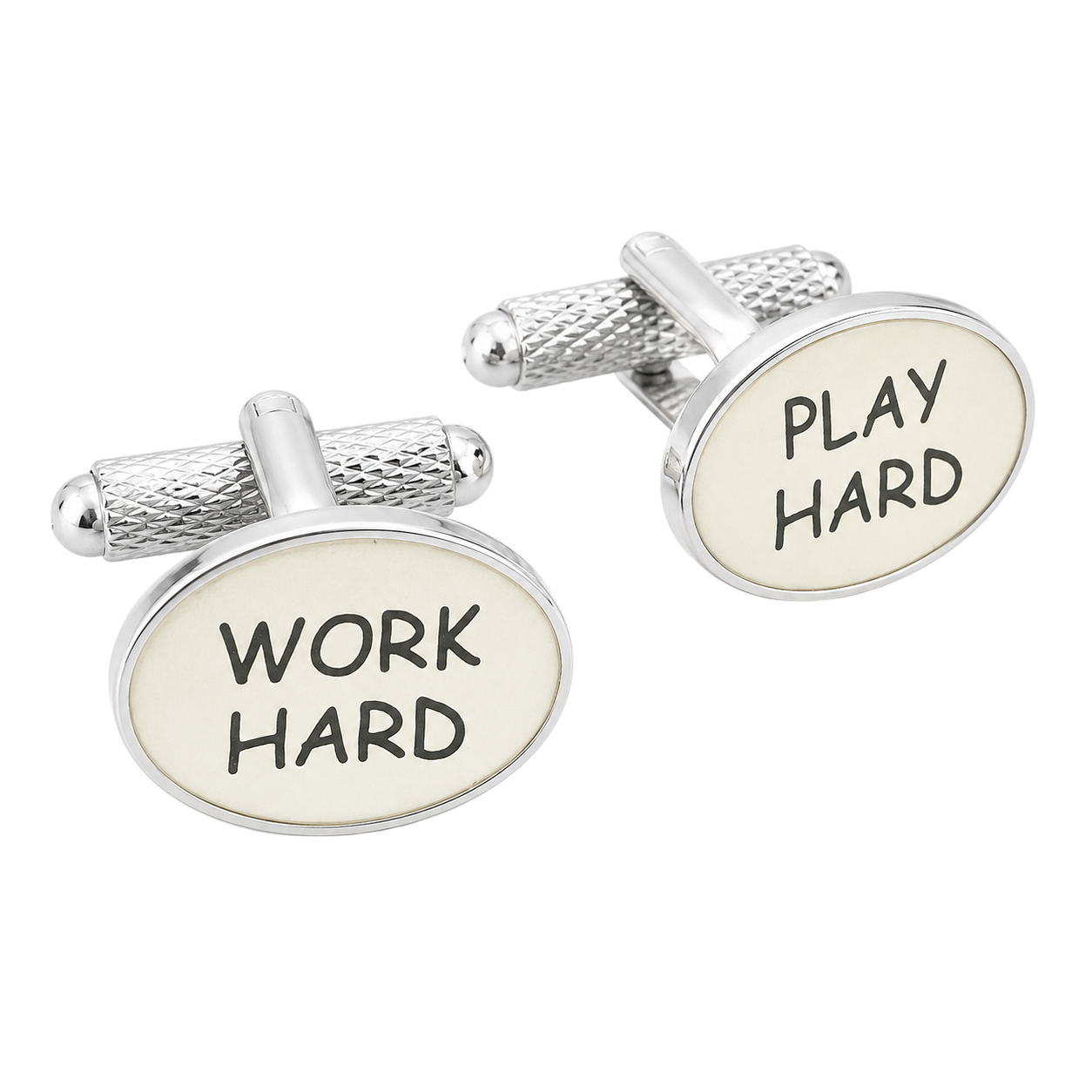 work hard / play hard cufflinks