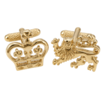 gold crown cufflinks
