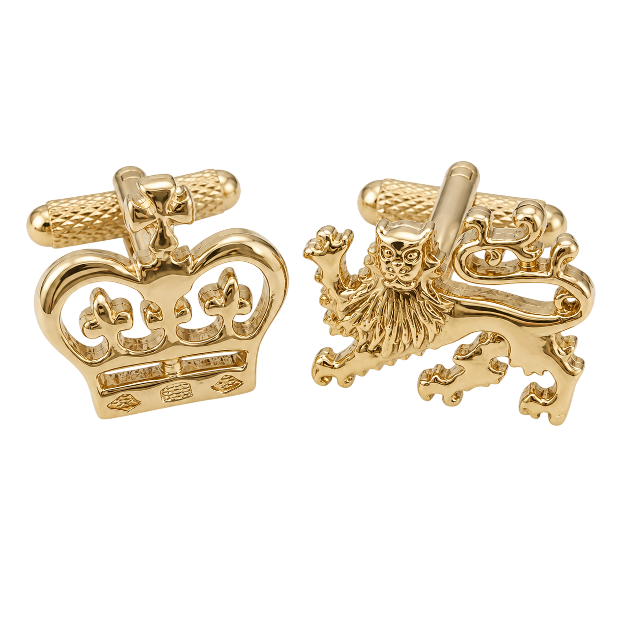 gold crown cufflinks