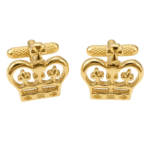 gold crown cufflinks