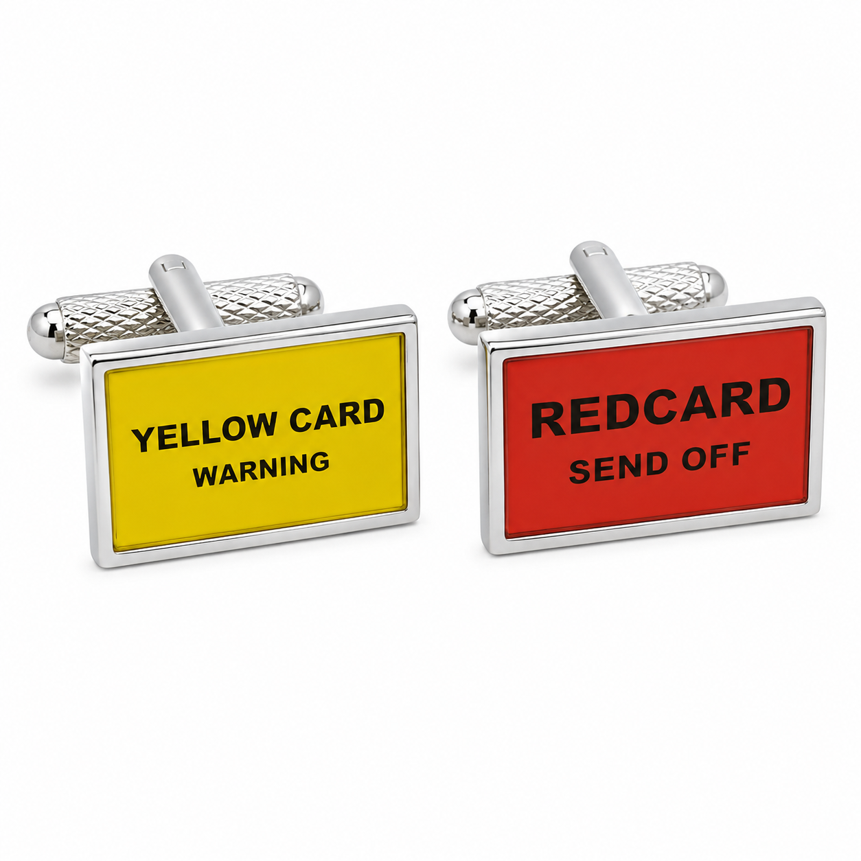 football red and yellow cards cufflinks