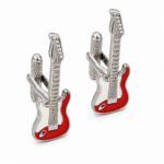 electric guitar cufflinks (red stratocaster)