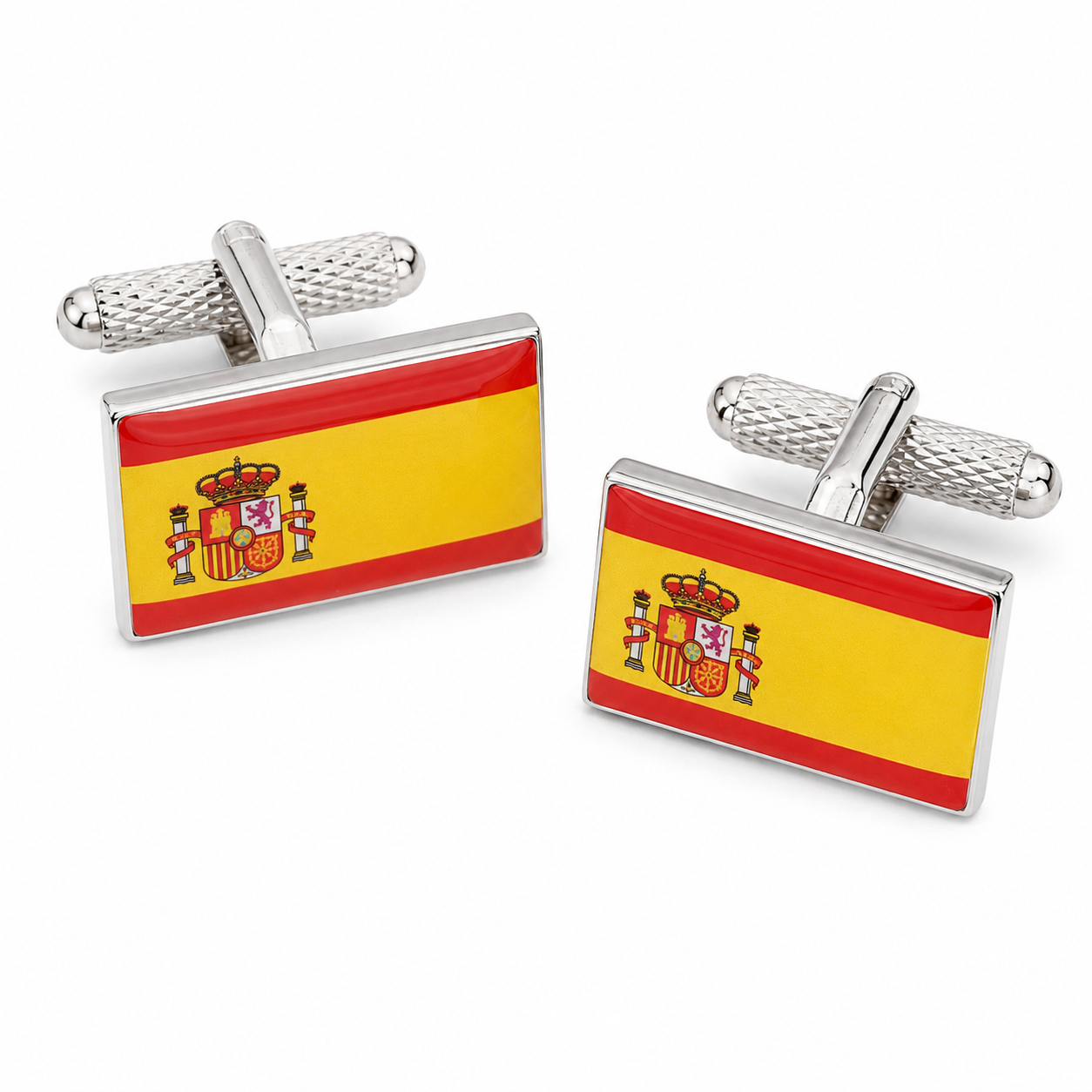 spain flag cufflinks