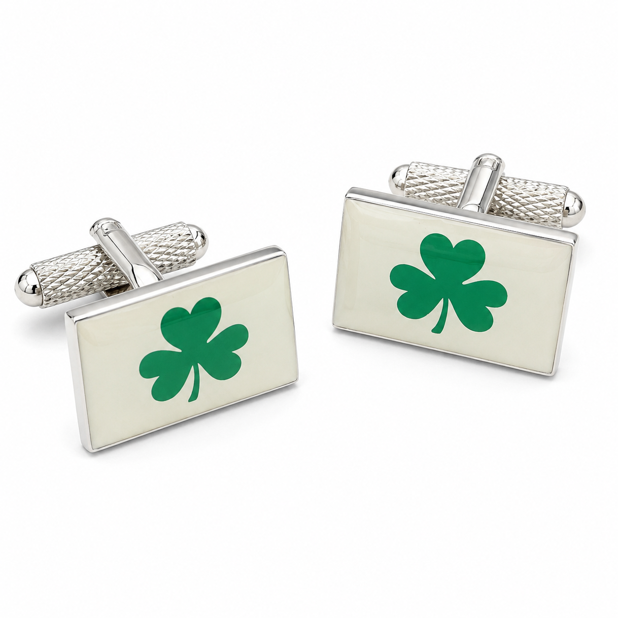 shamrock clover cufflinks