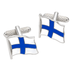 finland flag cufflinks