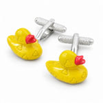 yellow bath duck cufflinks