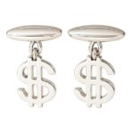 $ Dollar Chain Link Cufflinks
