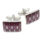 Purple Rectangle Cufflinks