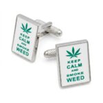 Keep Calm and Smoke W**d Cufflinks
