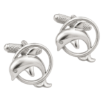 Dolphin Through Hoop Cufflinks