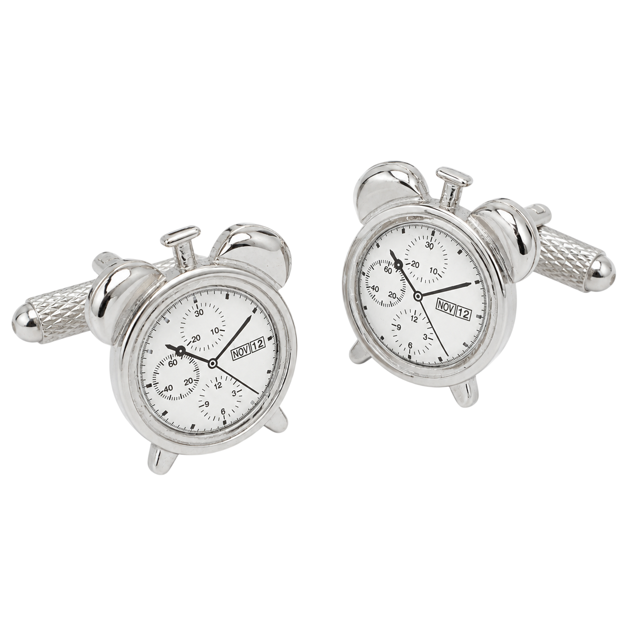 alarm clock cufflinks