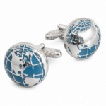 globe cufflinks (earth)