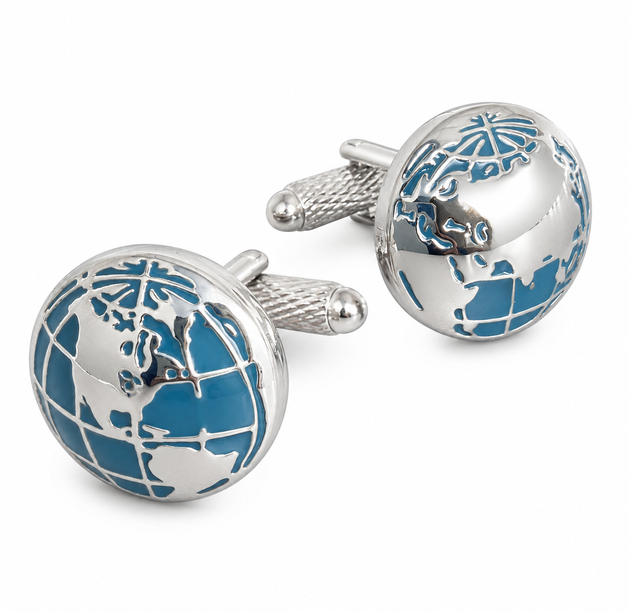 globe cufflinks (earth)