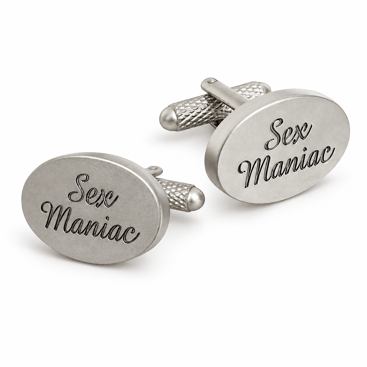 'sex maniac' cufflinks