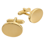 plain gold oval cufflinks