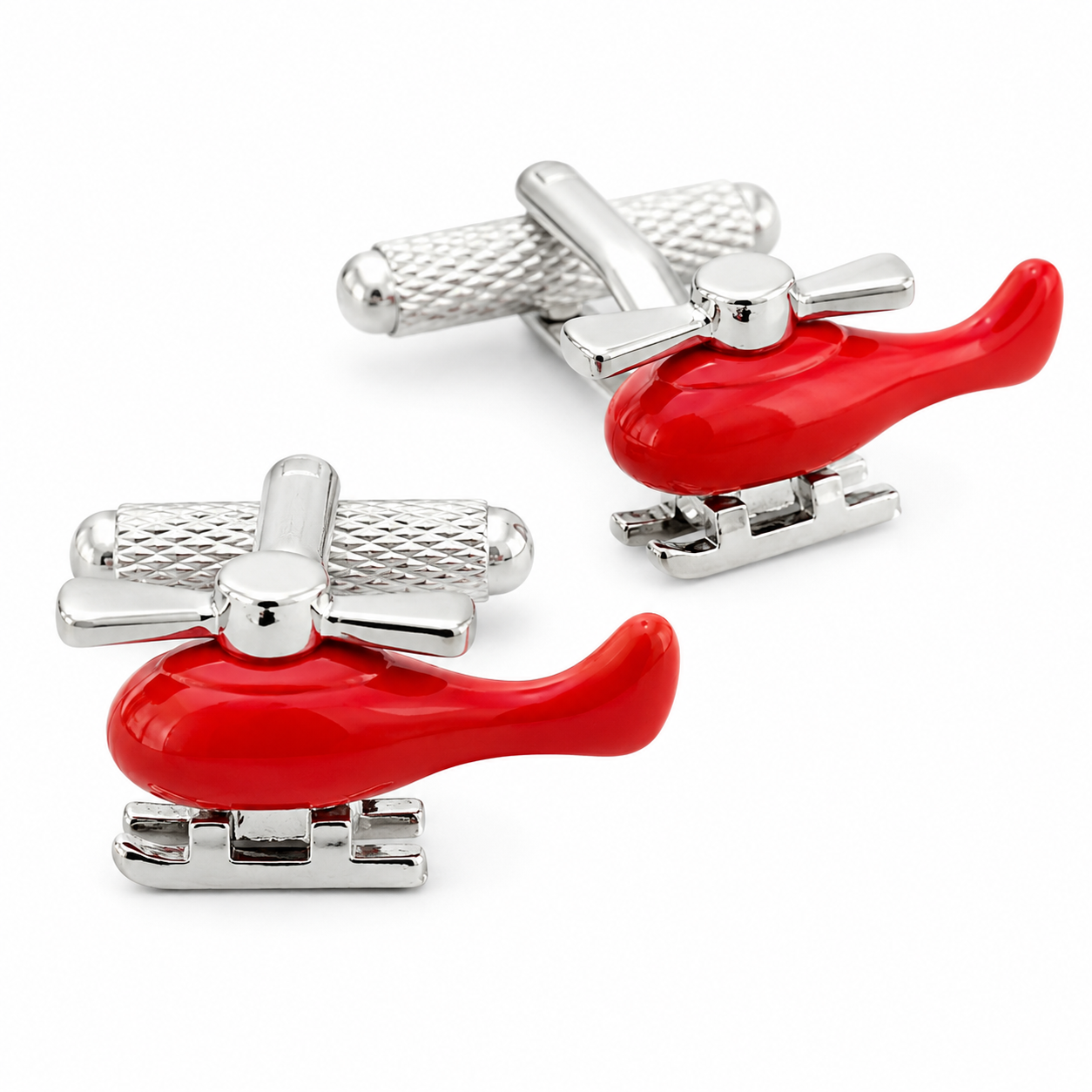 red helicopter cufflinks