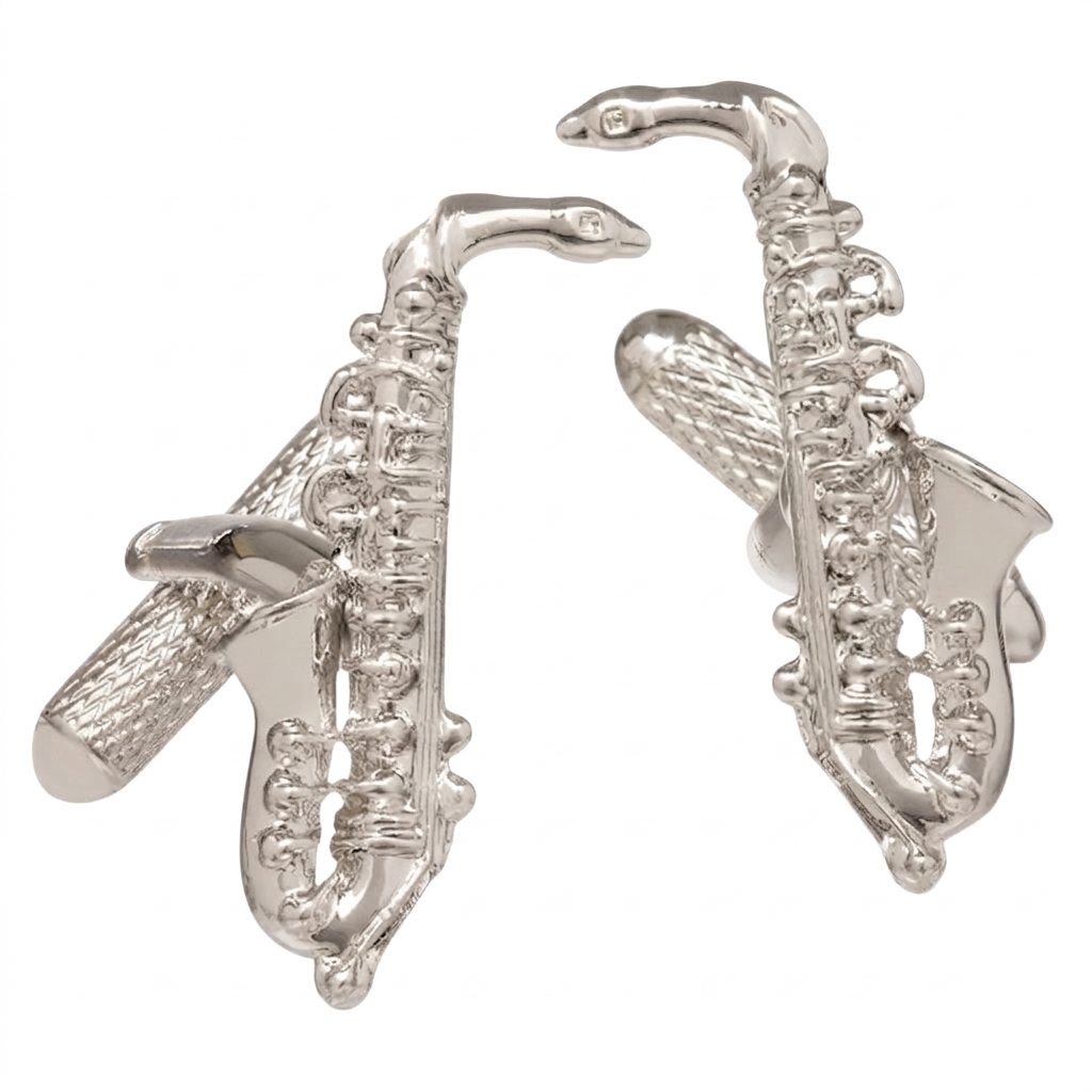 Saxophone Cufflinks - Image 1