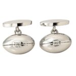 Rugby Ball Chain Link Cufflinks