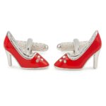 Red Shoes With Crystals Cufflinks
