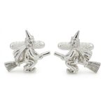 Witch on Broomstick Cufflinks
