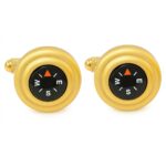 Compass Satin Gilt Cufflinks