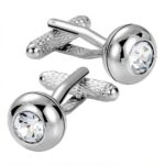 Clear Crystal Ball Cufflinks