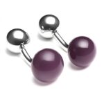 Cat’s Eye Purple Cufflinks
