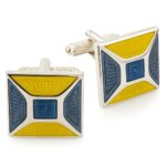 Blue Lime Square Cufflinks