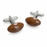 Rugby Ball Brown Cufflinks