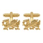 Welsh Dragon Gilt Cufflinks