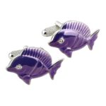 Purple Fish Cufflinks