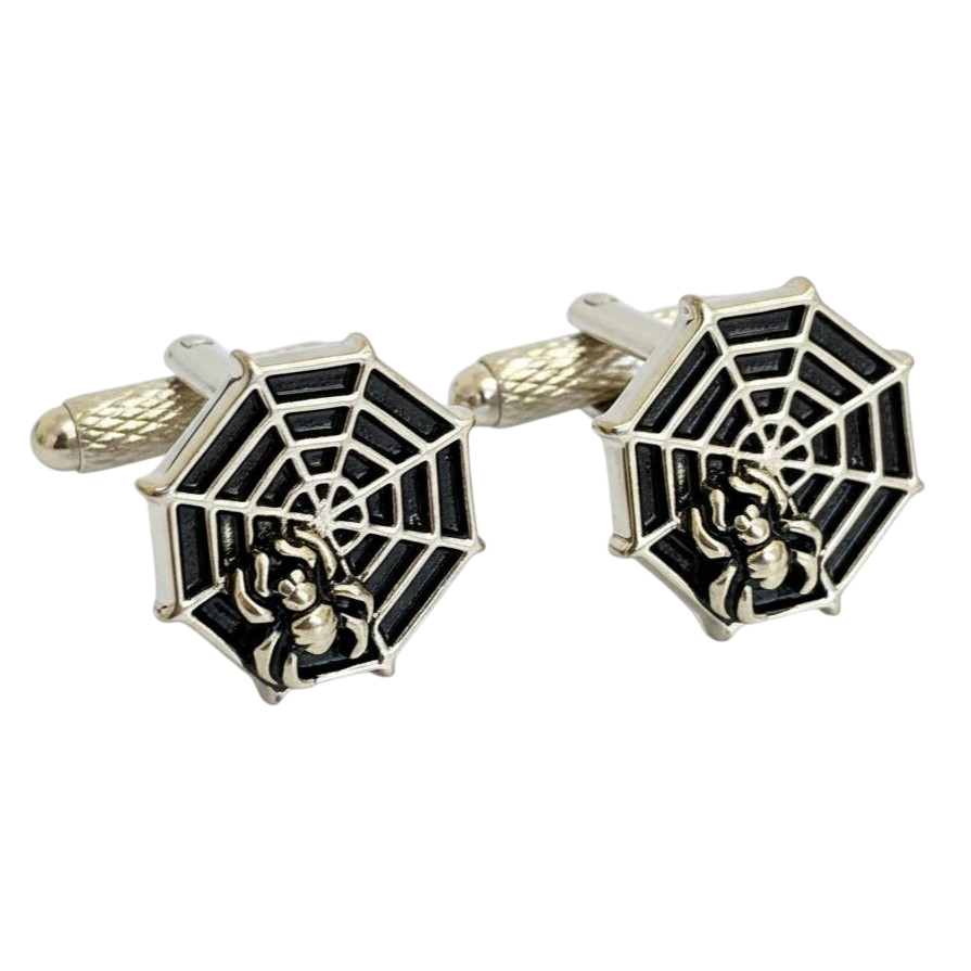 spider web cufflinks