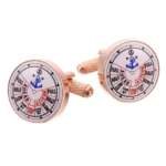 Ship Telegraph Rose Gold Cufflinks
