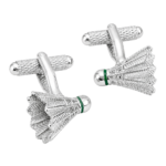 badminton shuttlecock cufflinks