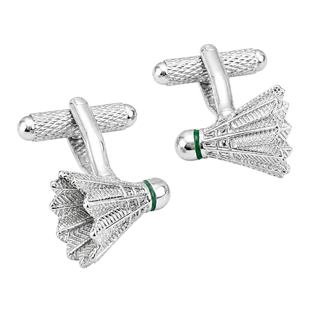 badminton shuttlecock cufflinks