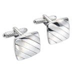 Pearl Stripes Square Cufflinks