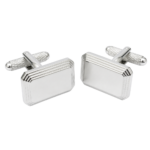 stepped rectangle cufflinks