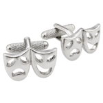 drama mask (theater) cufflinks