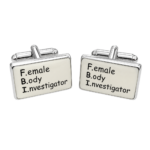 female body investigator cufflinks