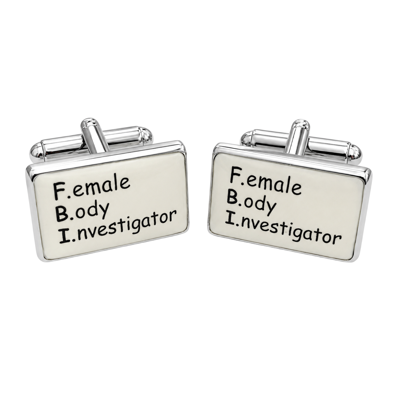 female body investigator cufflinks