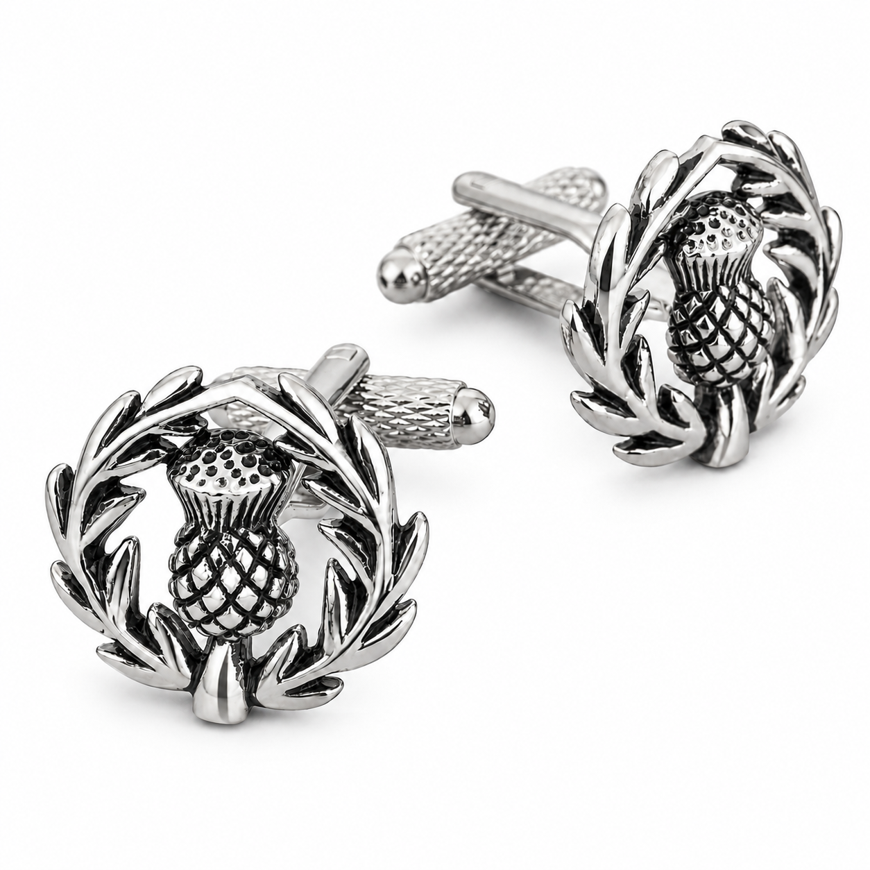 thistle cufflinks