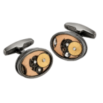 Gears Oval Gunmetal Cufflinks