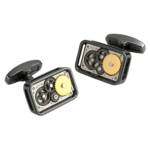 Gears - Rectangular Gunmetal Cufflinks