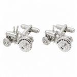 silver tractor cufflinks