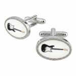 Electric Guitar (Black Stratocaster) Cufflinks