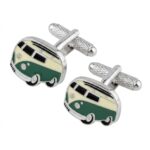Camper Van Green Cufflinks