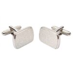 Hammered Effect Rectangle Cufflinks